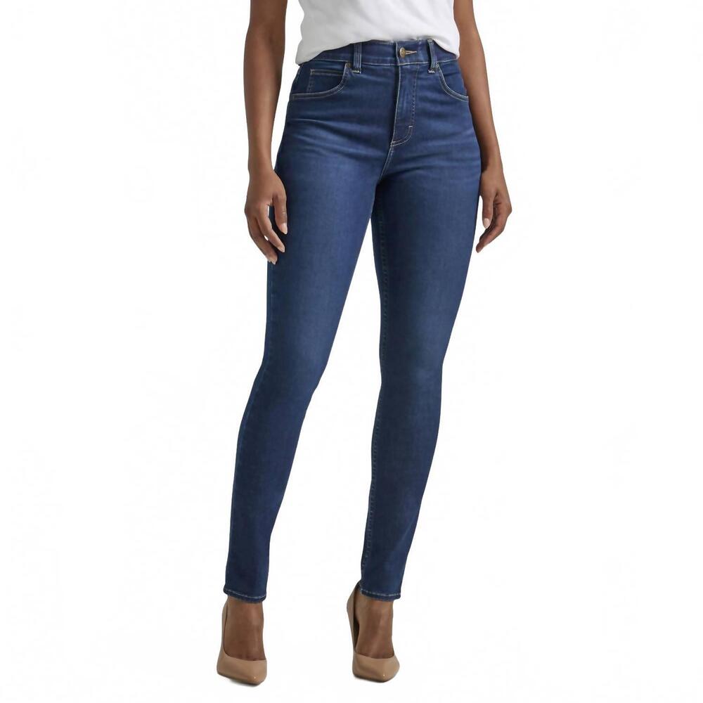 NEW LEE JEANS women's ultra lux skinny jean in dark wash